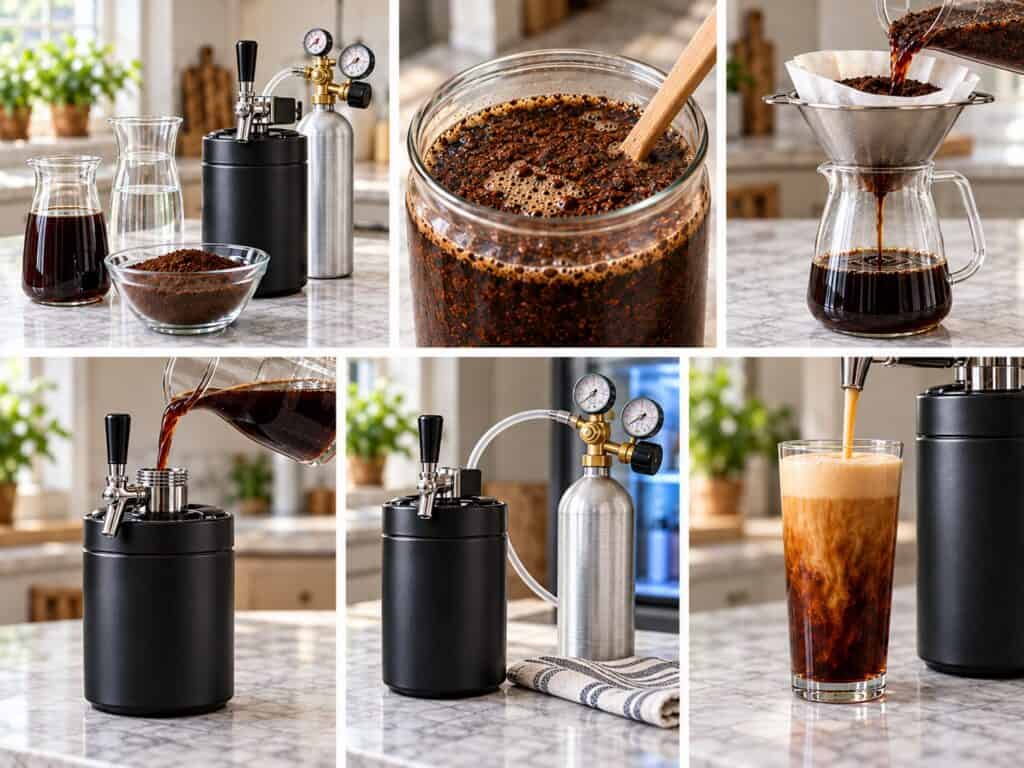 Nitro cold brew coffee